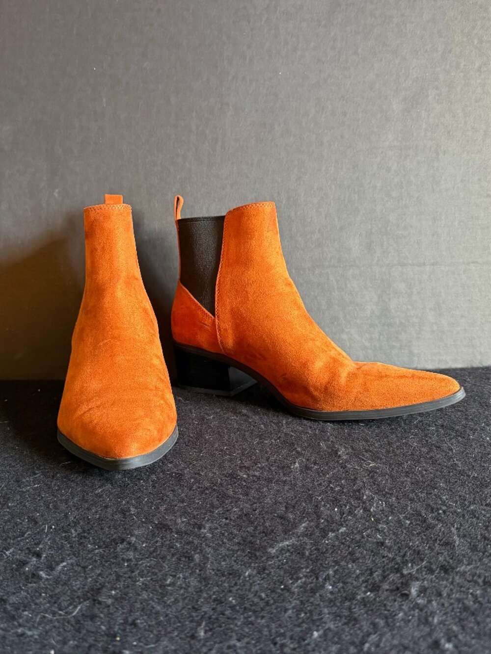 ‘A New Day’ Women’s Rust Brown Suede Heeled Chelsea Boots Size 10